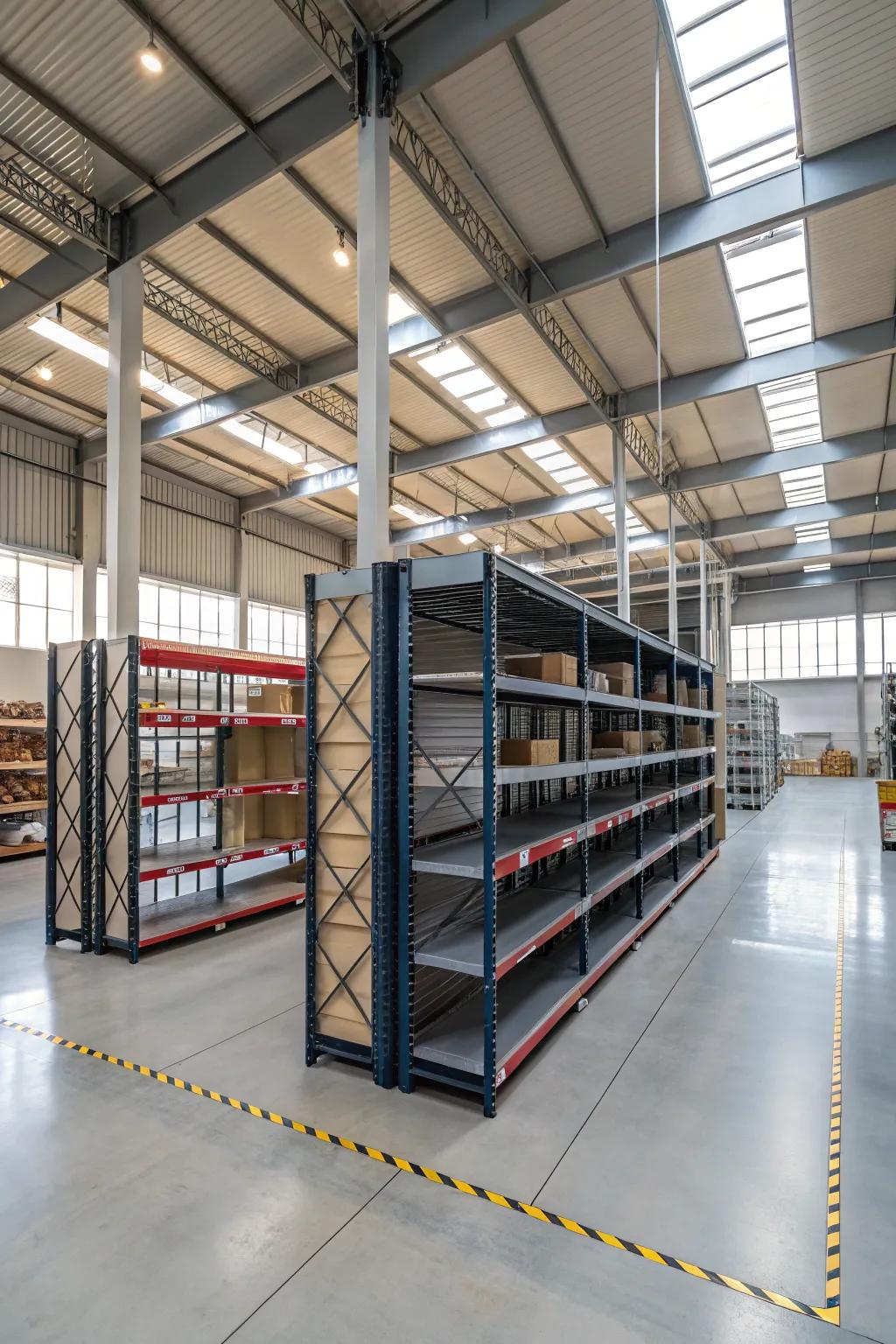 Modular shelving systems offer scalability for growing storage needs.