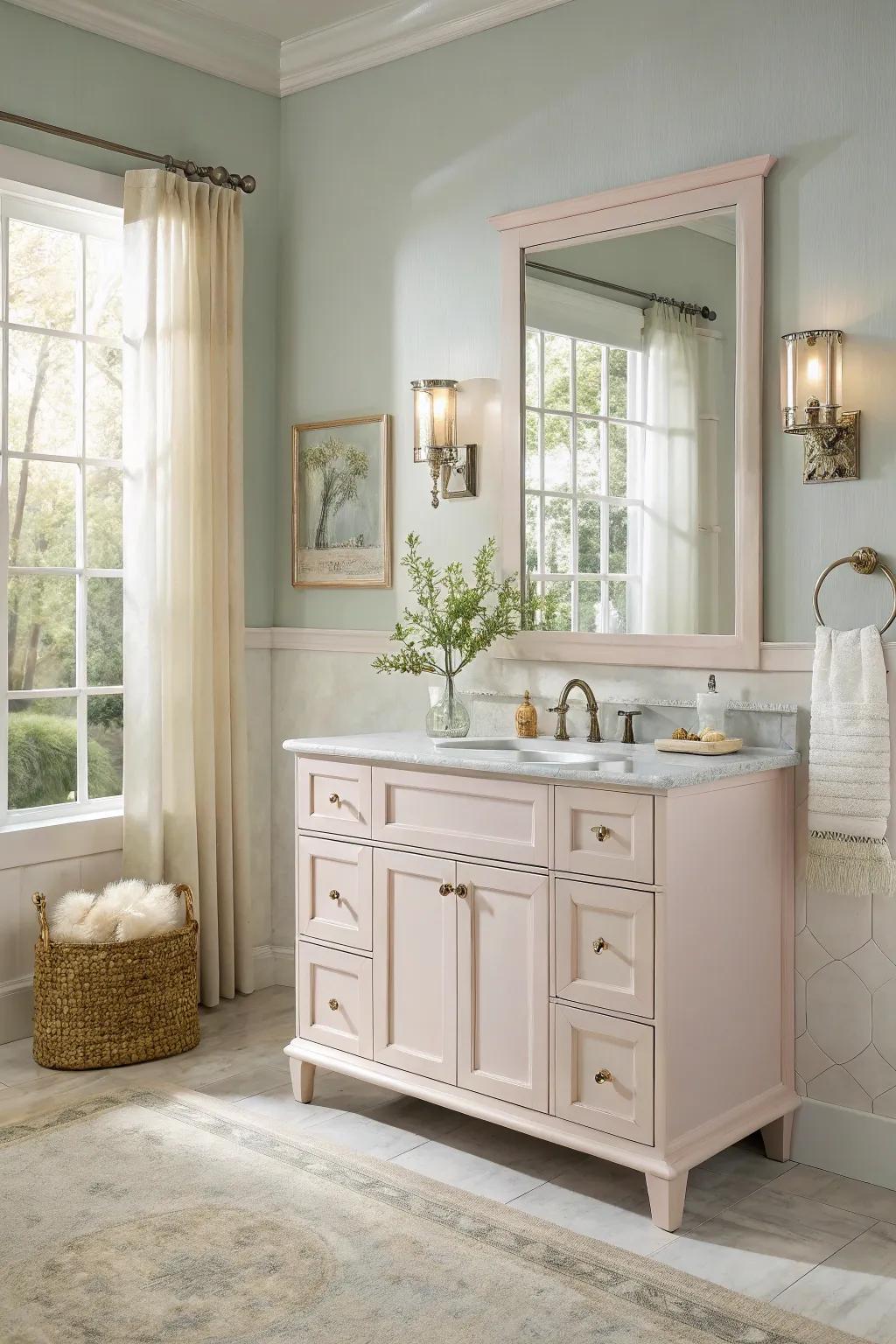 Create a tranquil space with soft pastel tones.