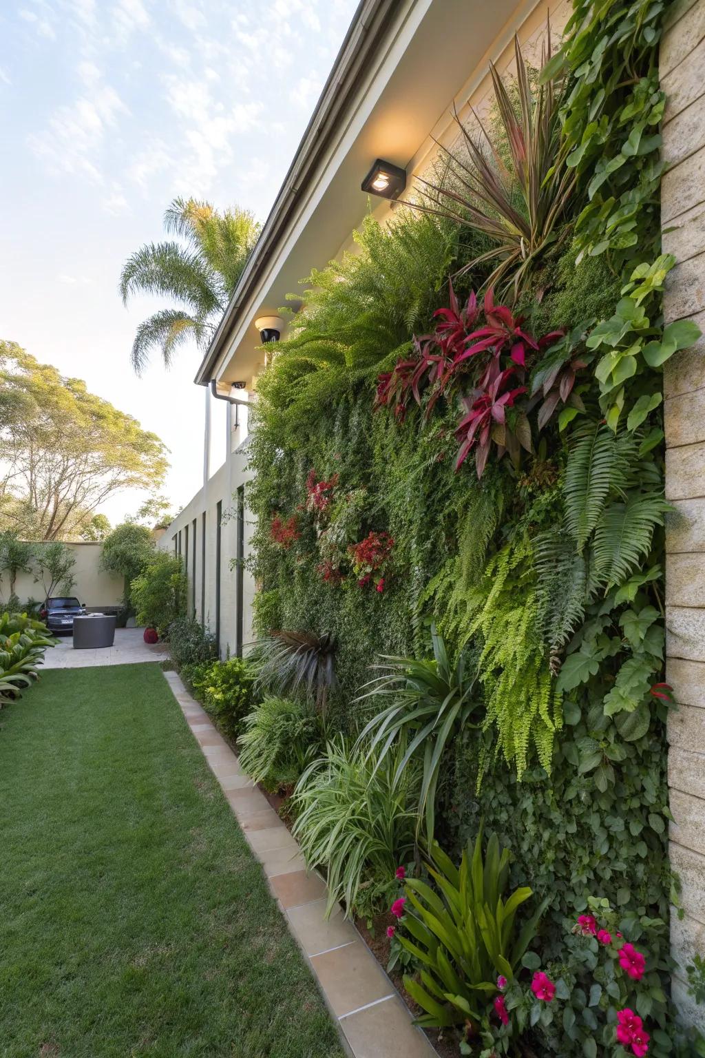 Vertical gardens bring greenery to small spaces in a creative way.