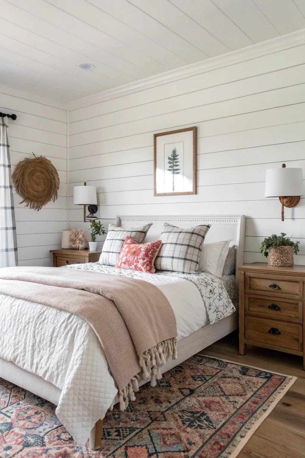 Shiplap offers a timeless and cozy vibe.