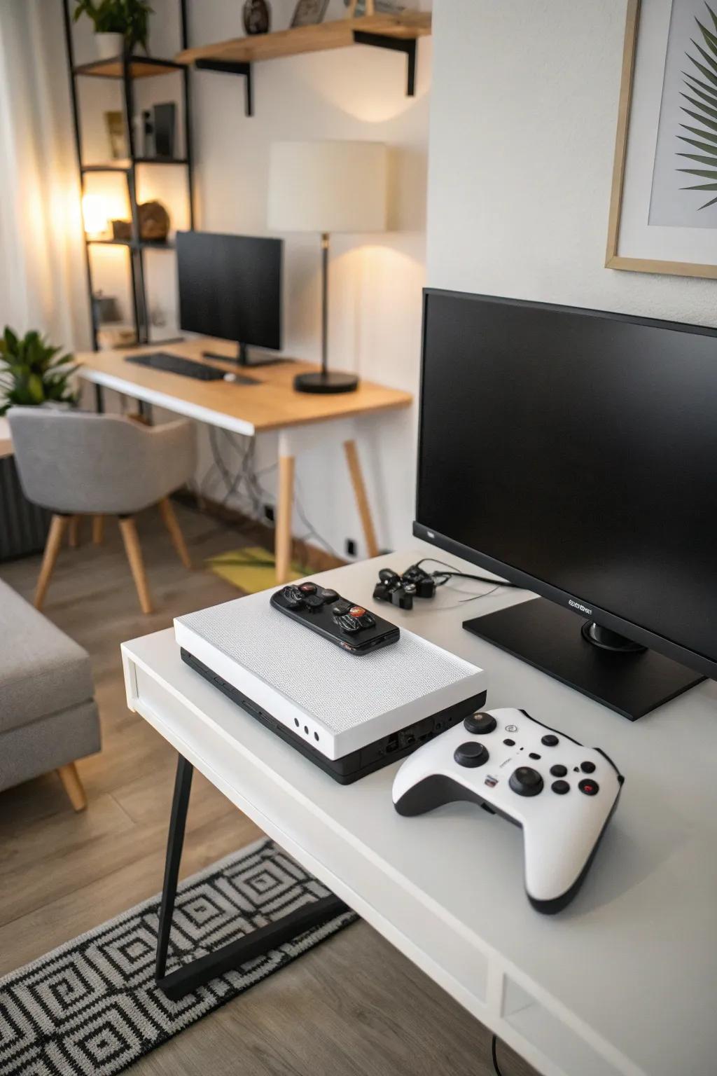 A compact setup that makes the most of limited space.