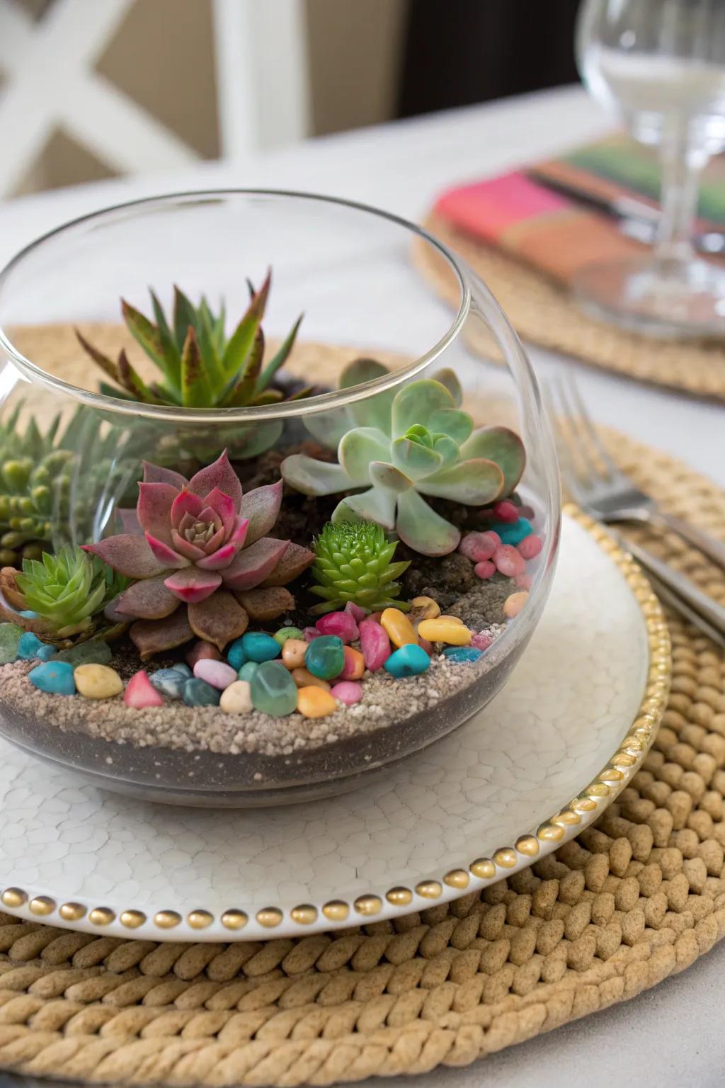 Get creative with a DIY terrarium centerpiece.