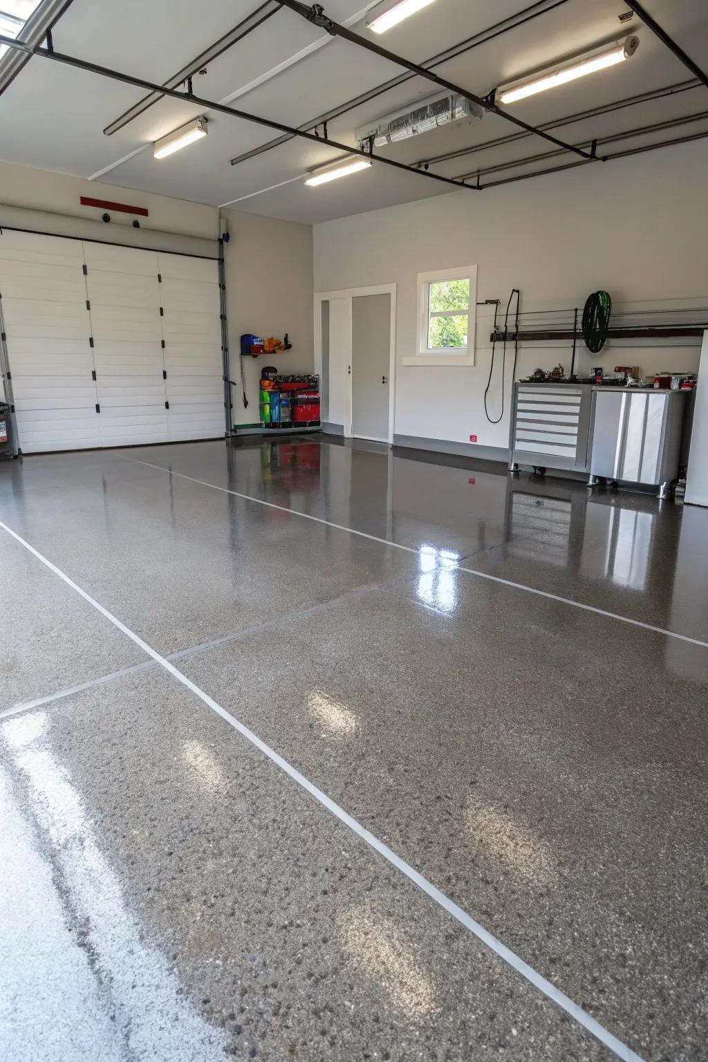 Epoxy coatings offer industrial strength and shine.