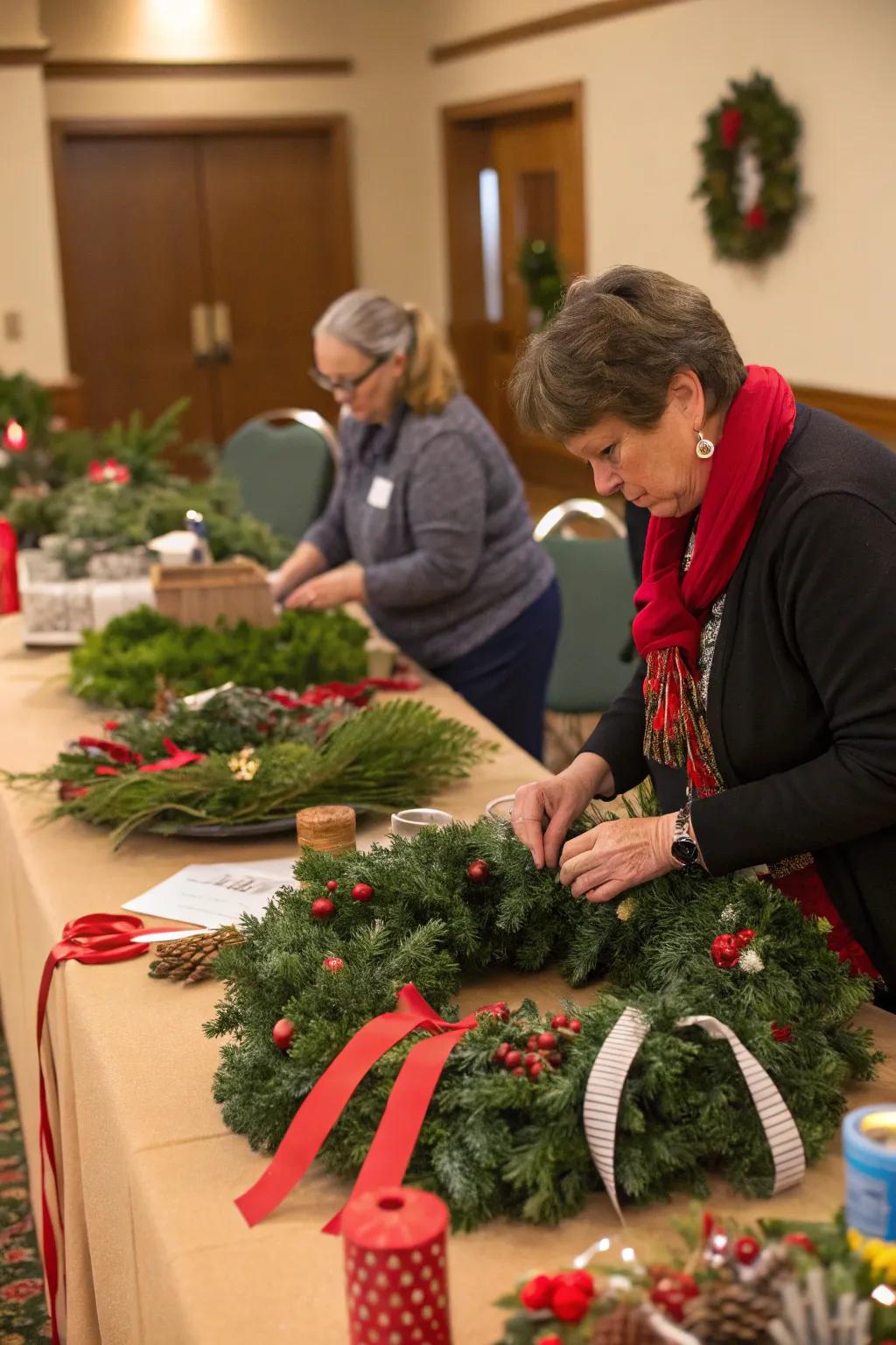 A creative wreath-making workshop bringing out the artist in everyone.