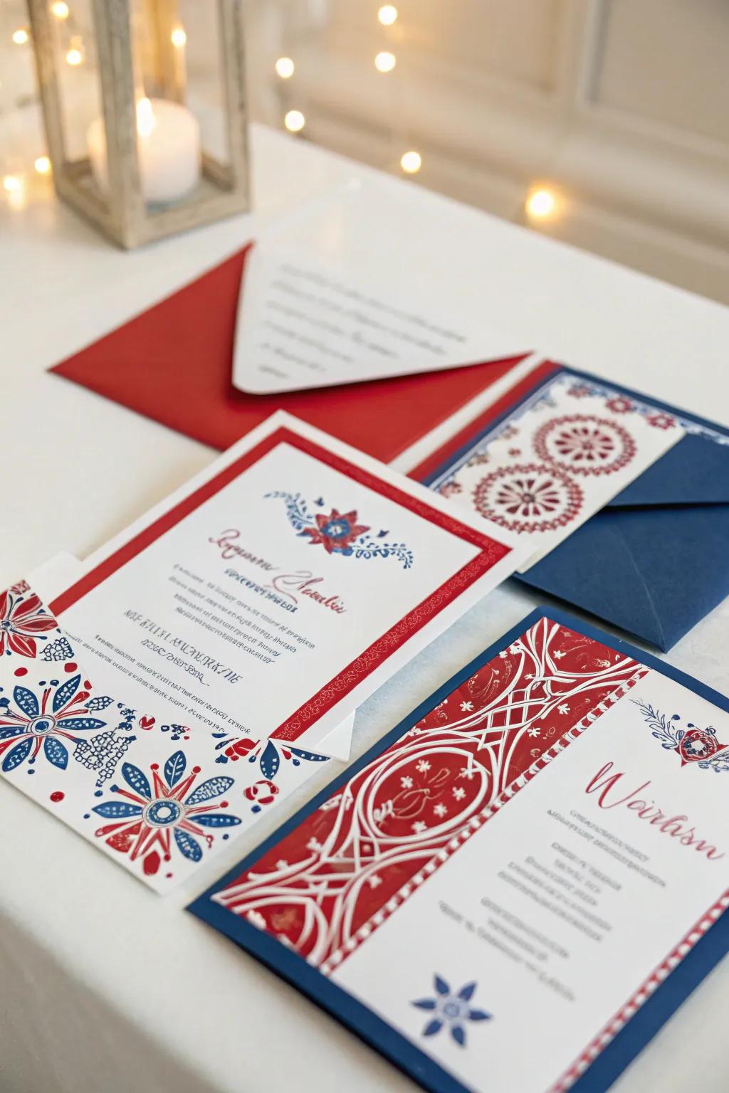 Personalized invitations build anticipation for the event.