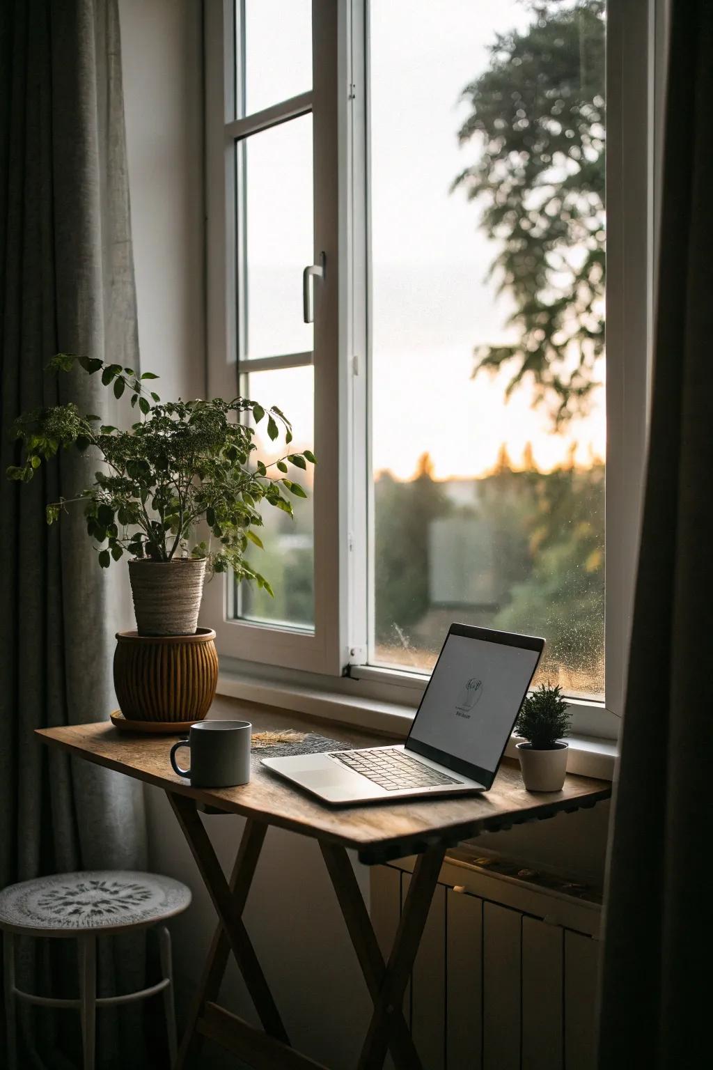 Bring the outdoors in with a desk by the window.