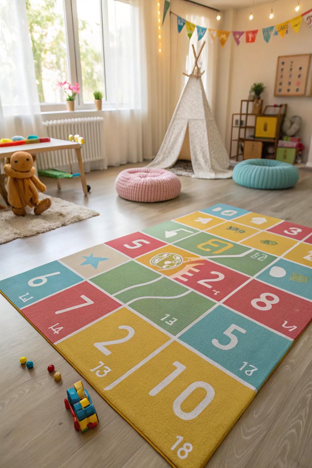 Interactive floor games add a playful element to any room.