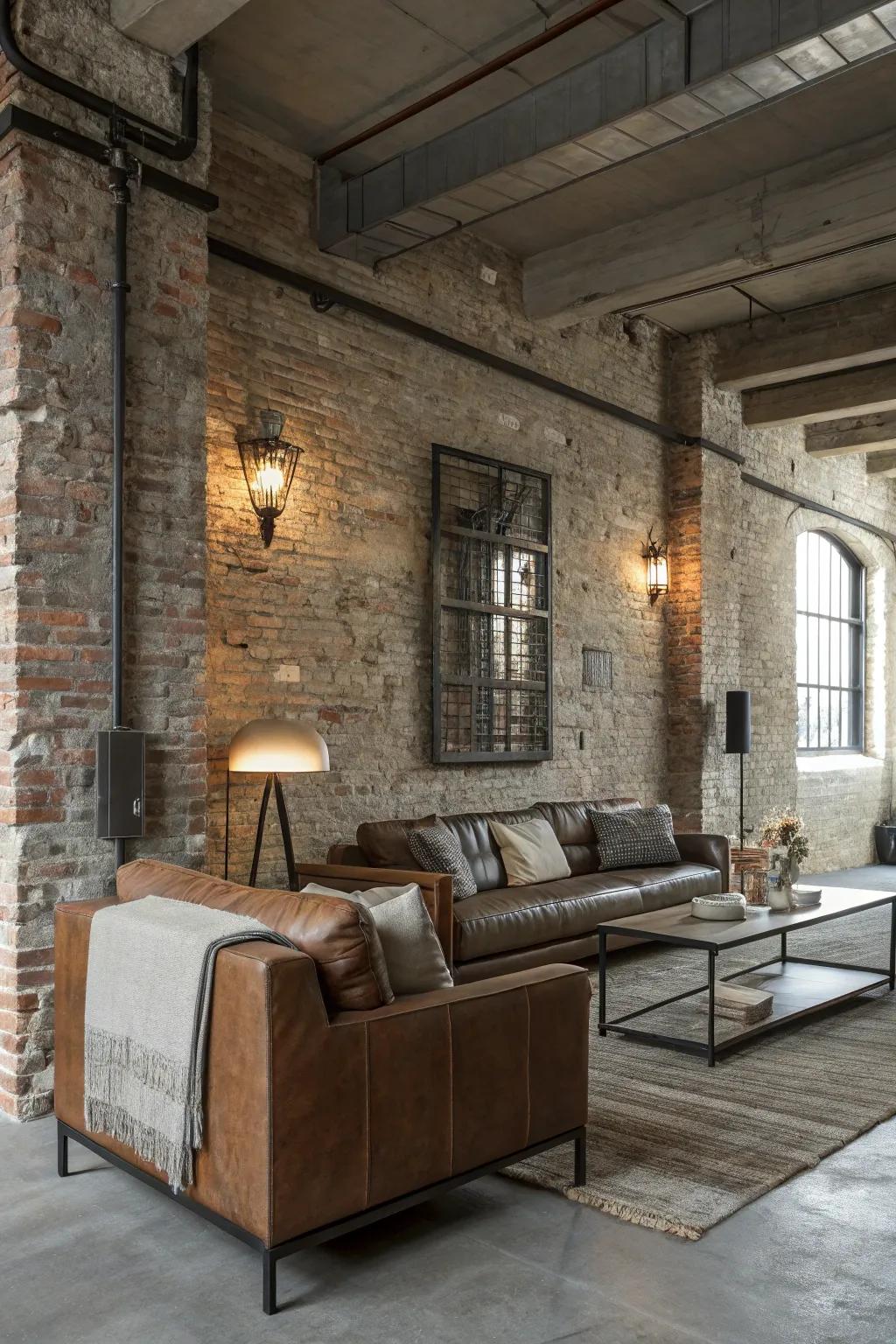 Industrial chic adds rugged charm to your decor.