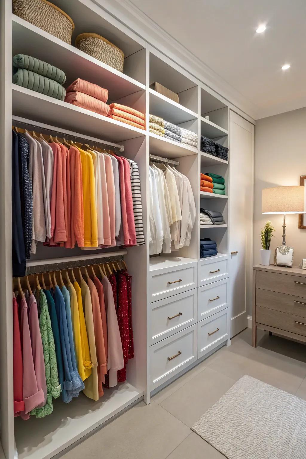 Color-coding adds efficiency and visual appeal.