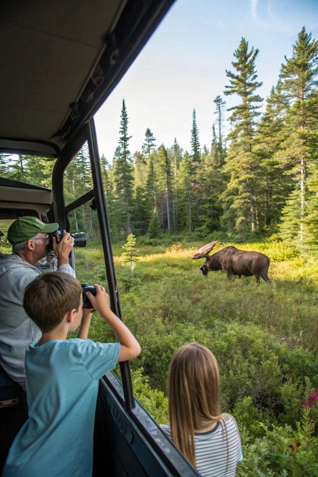 A thrilling wildlife safari experience in Maine.