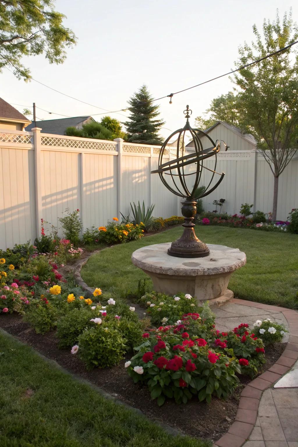 Outdoor art pieces can personalize and elevate your backyard's aesthetic.