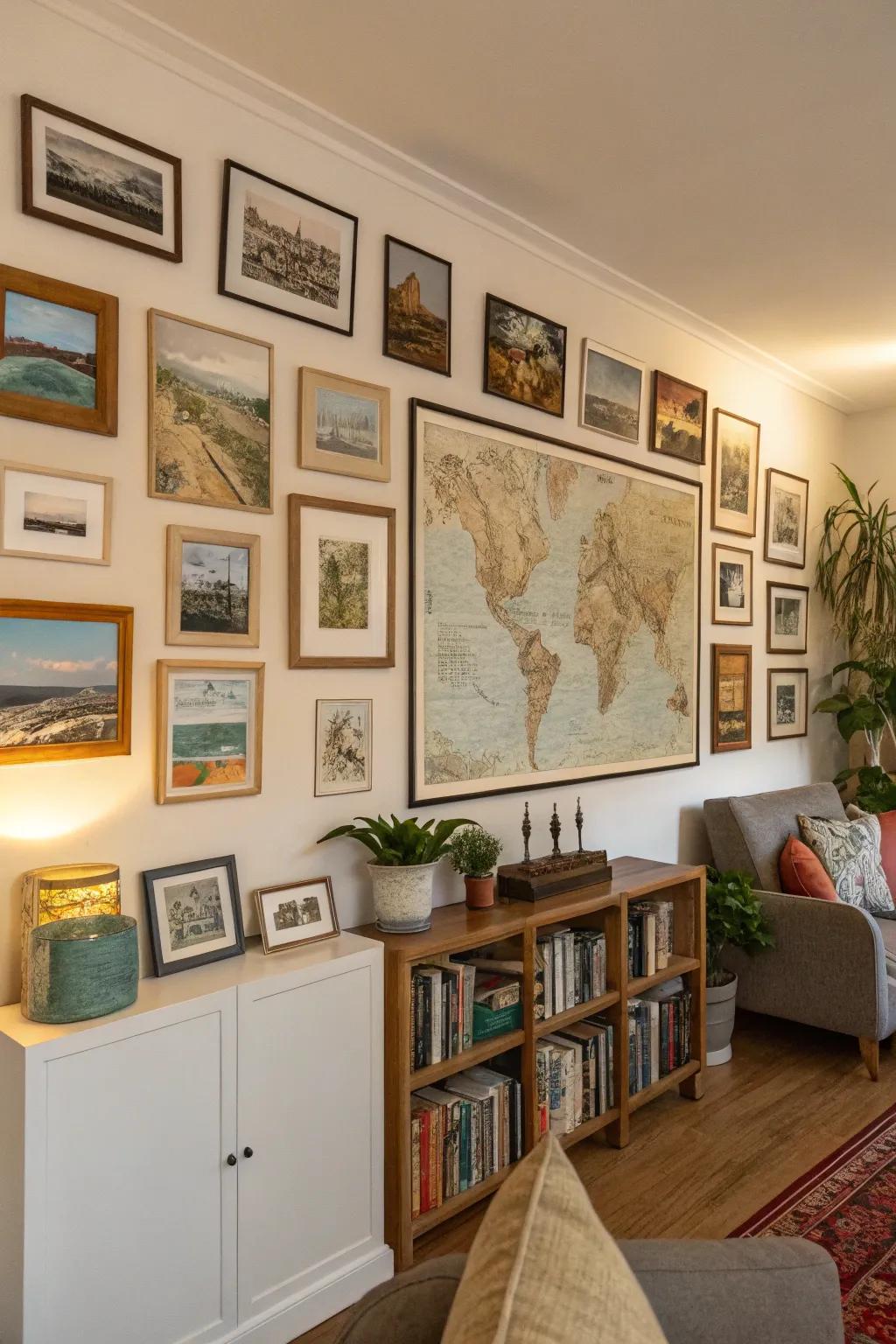 A thematic gallery wall tells a focused story.