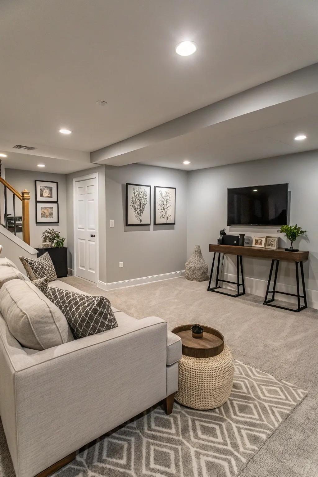 Light gray offers a polished and contemporary look.