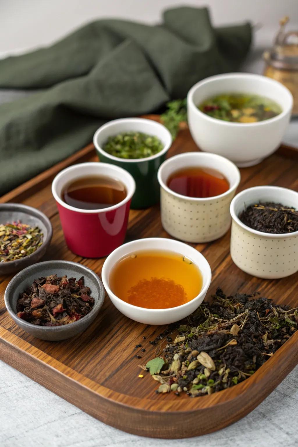 A world tea tasting offers a global journey in every cup.