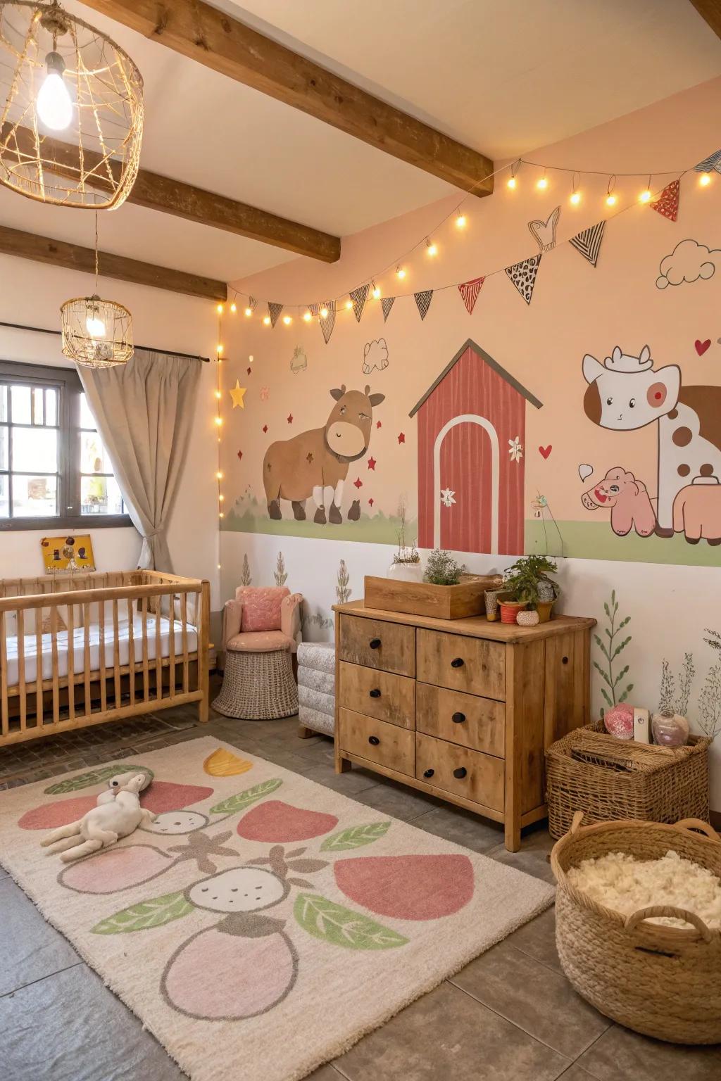 Experience the simple joys of farm life in your nursery.