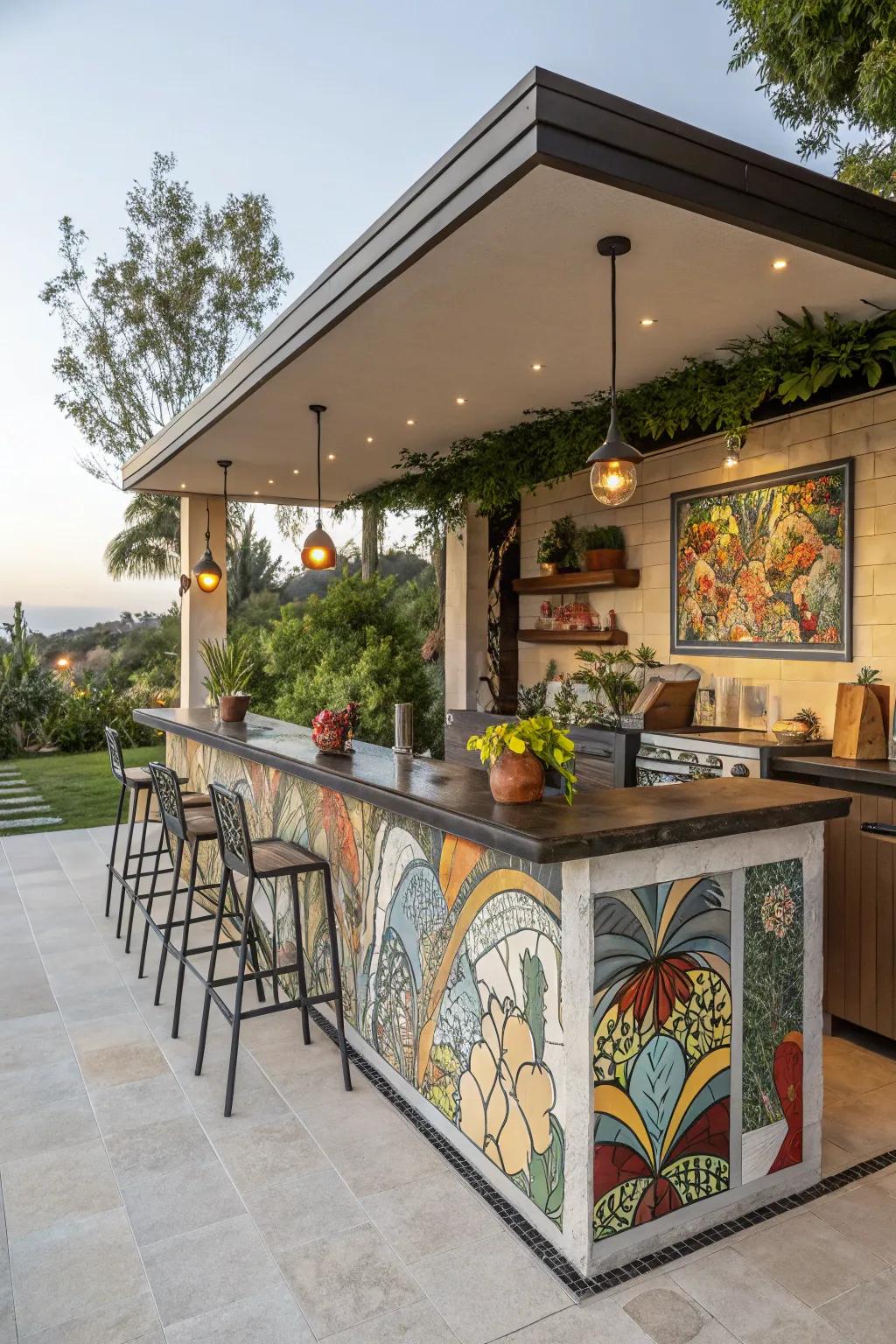 Personal touches make your outdoor kitchen bar uniquely yours.