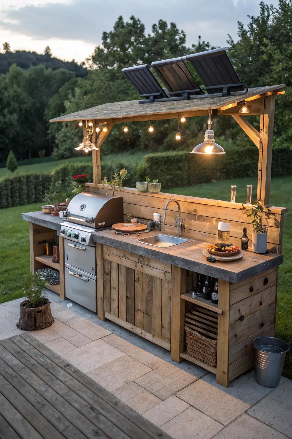 Sustainability meets style in this eco-friendly kitchen.