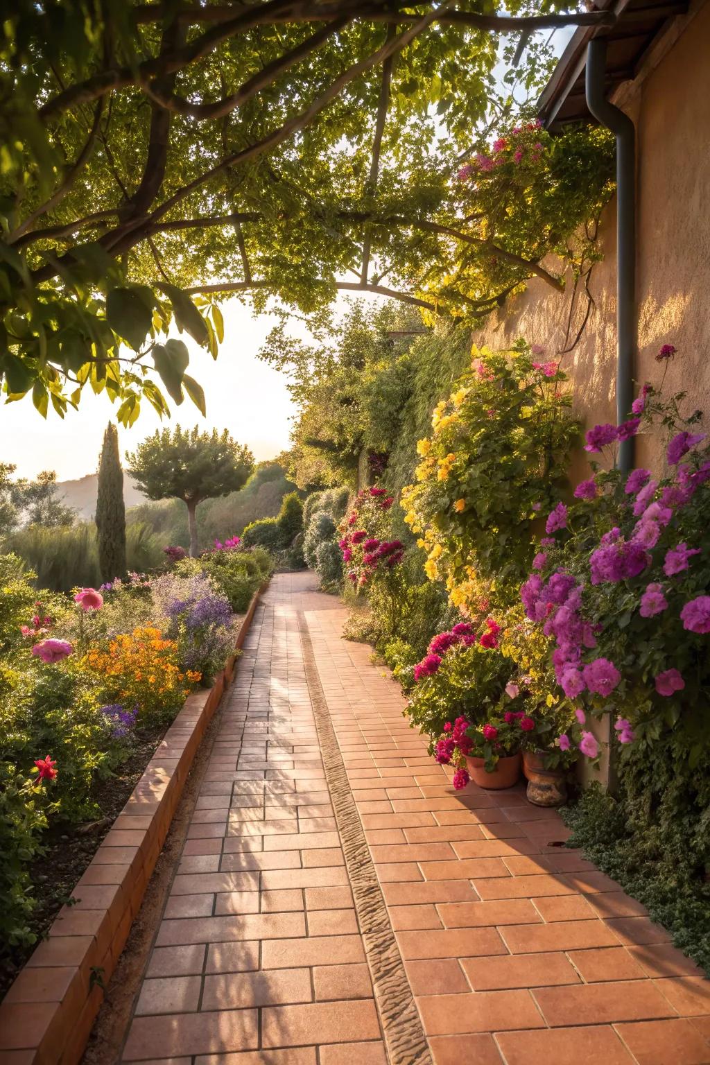 Terracotta pavers bring Mediterranean warmth to your home.