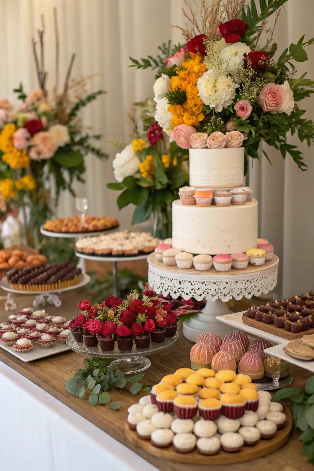 Delightful dessert display as decor.