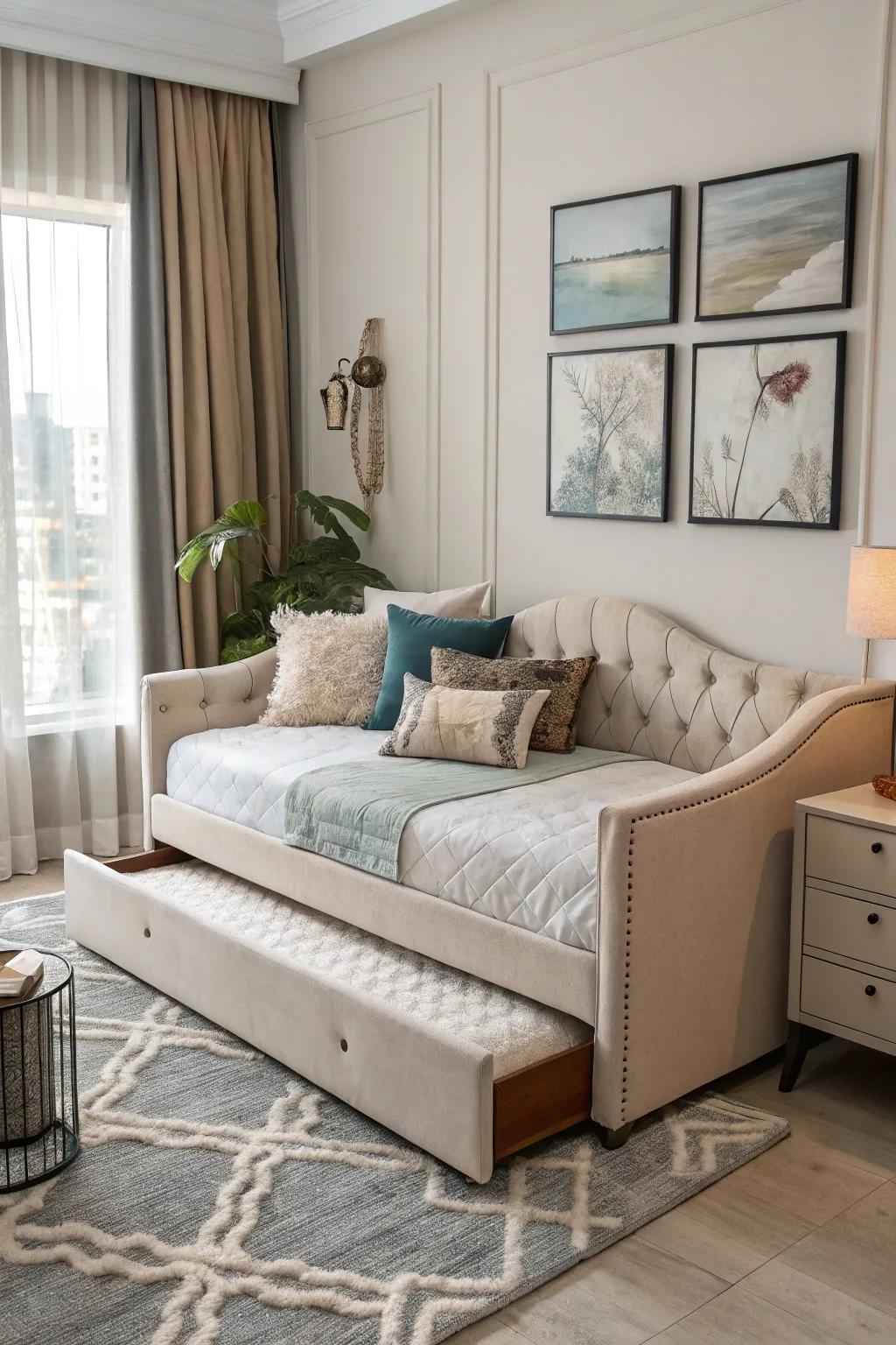 Daybed offering dual functionality