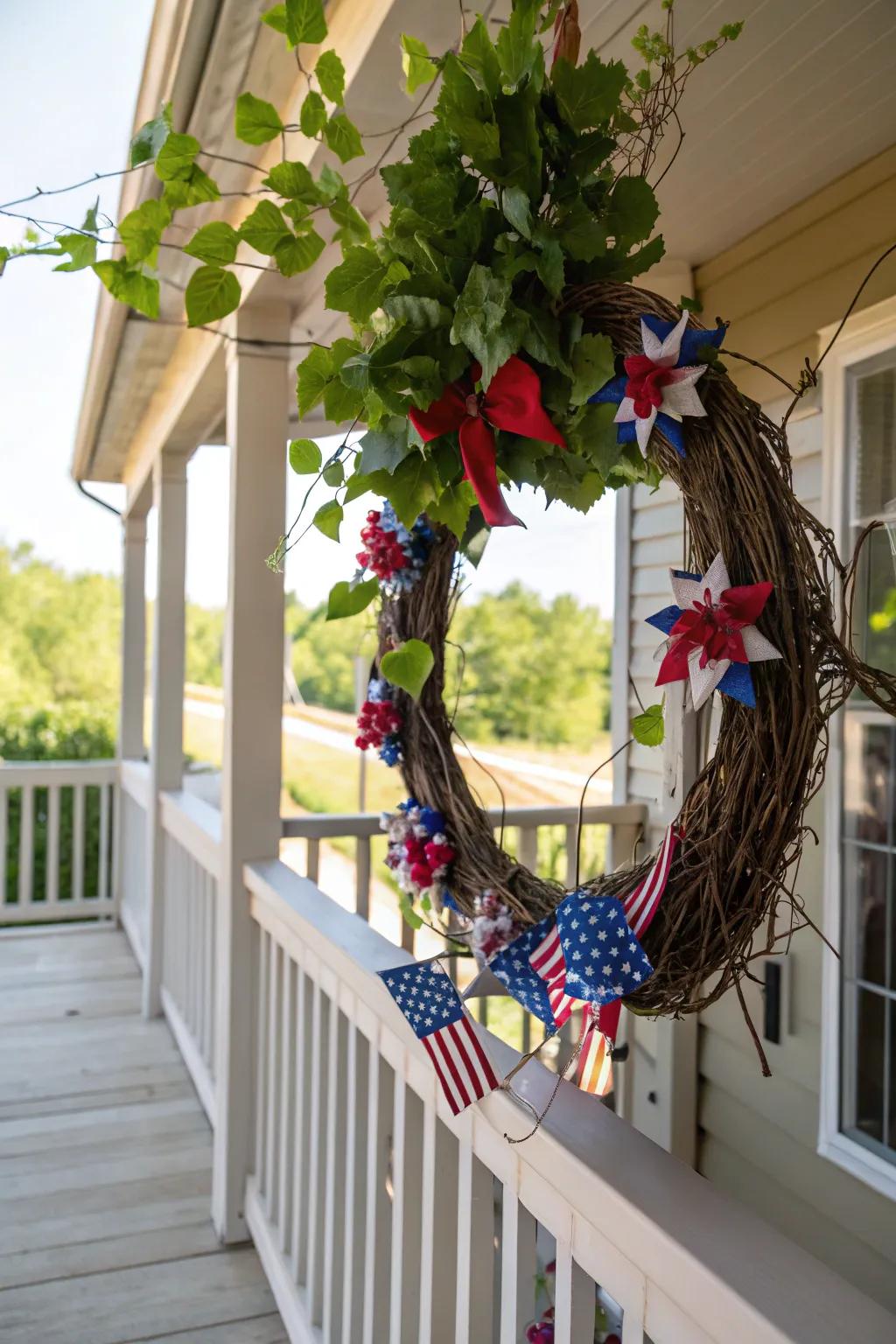 Show your patriotic spirit with this festive wreath.