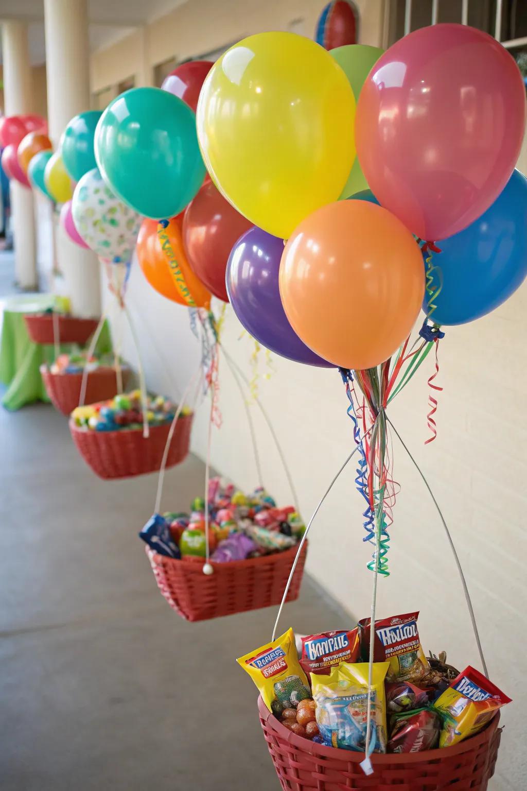 Balloon pops add excitement and surprise.