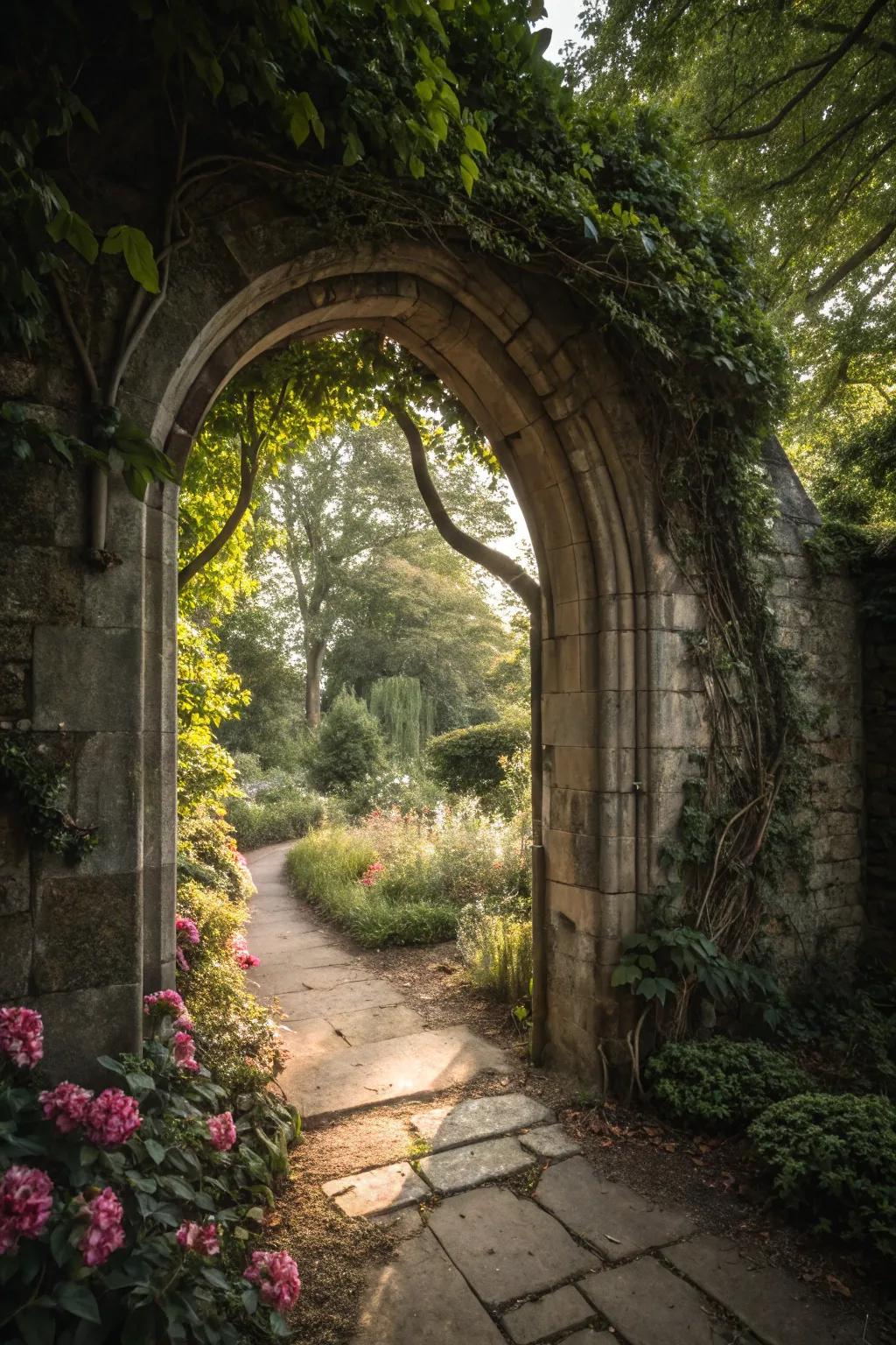 Arches leading to hidden spots add an air of mystery and discovery.