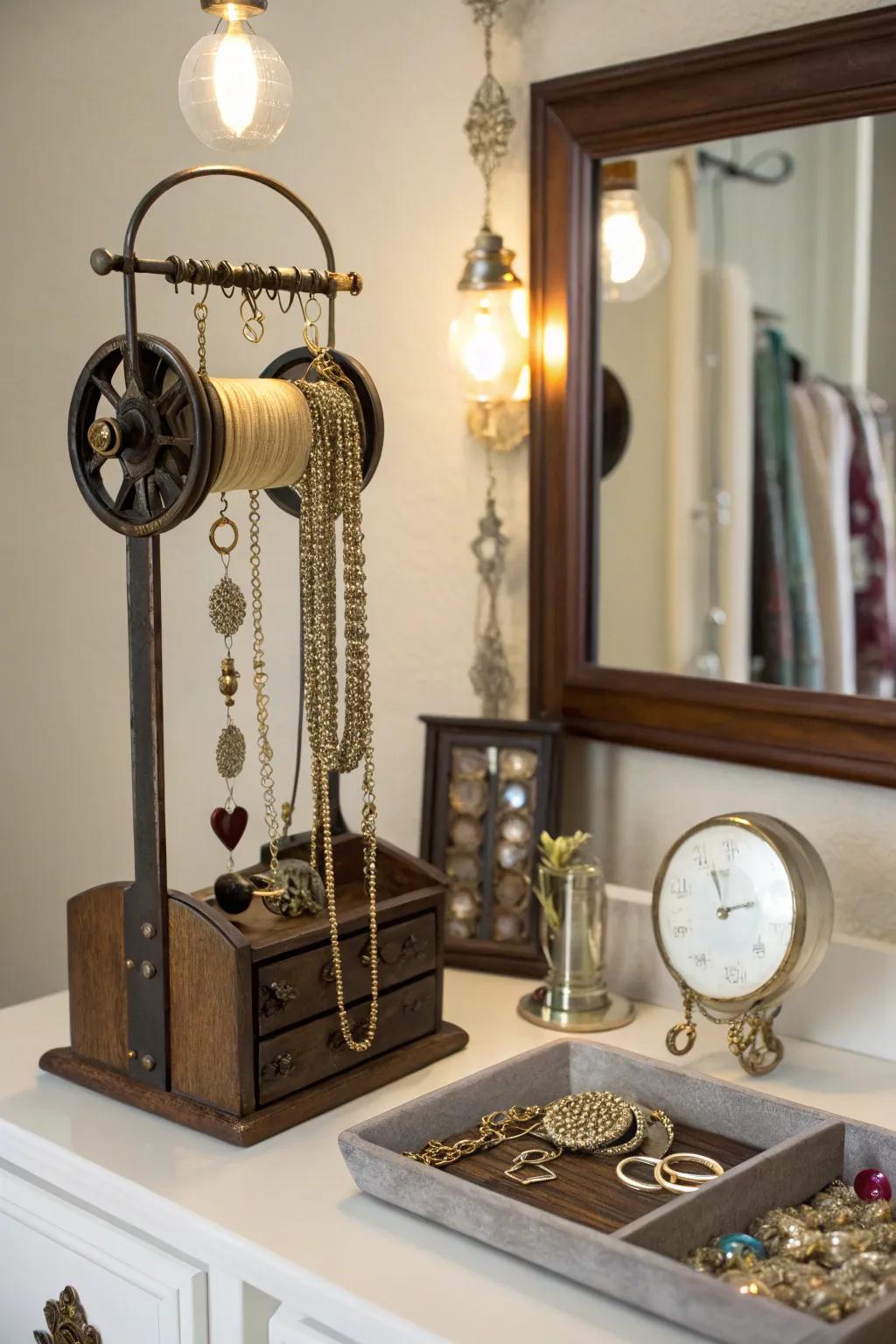 Display your jewelry with vintage flair.