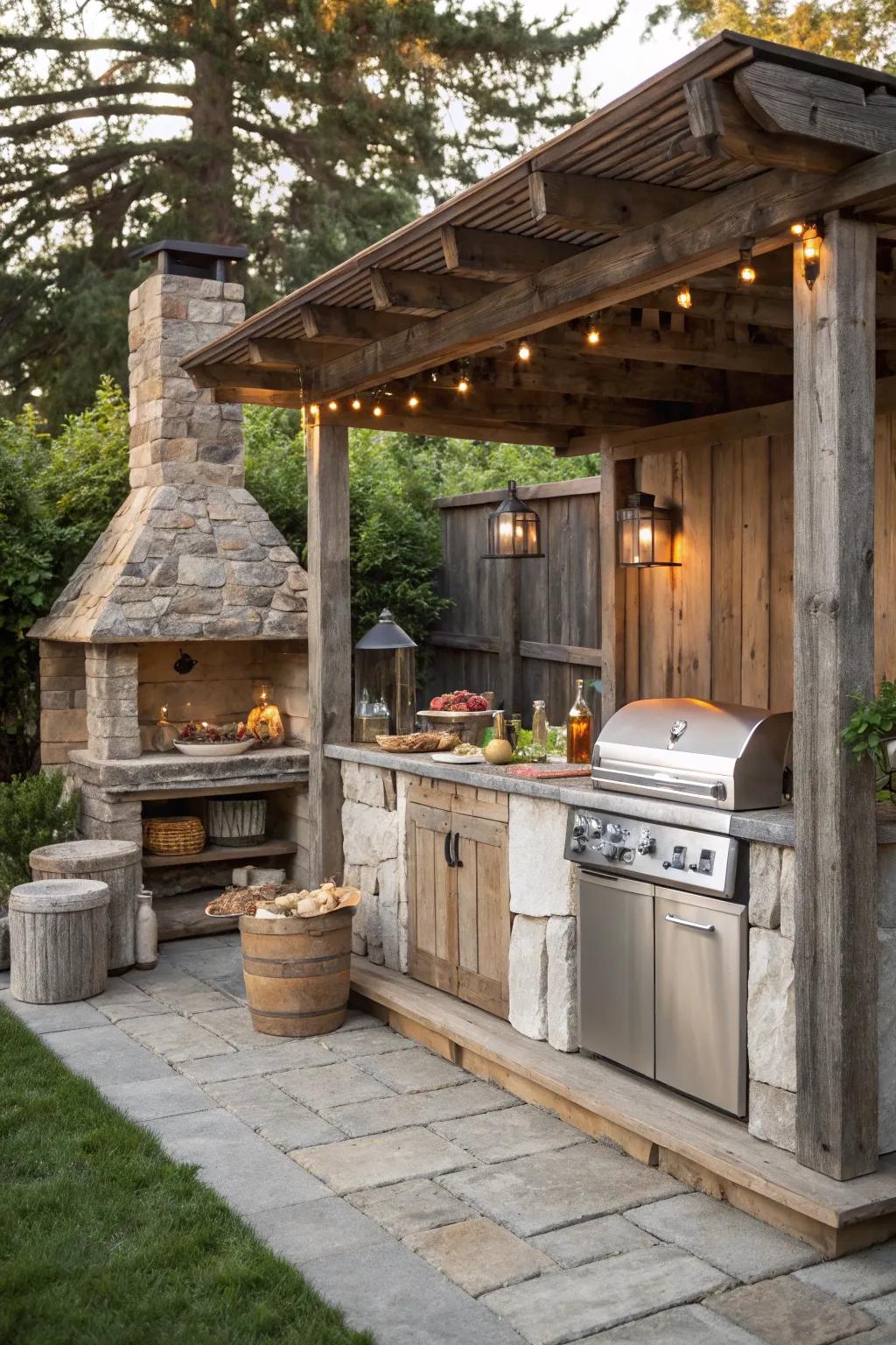 Outdoor kitchens bring culinary experiences into the heart of your garden.