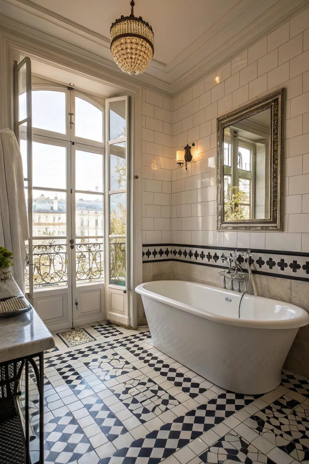 Infuse your bathroom with timeless Parisian elegance.