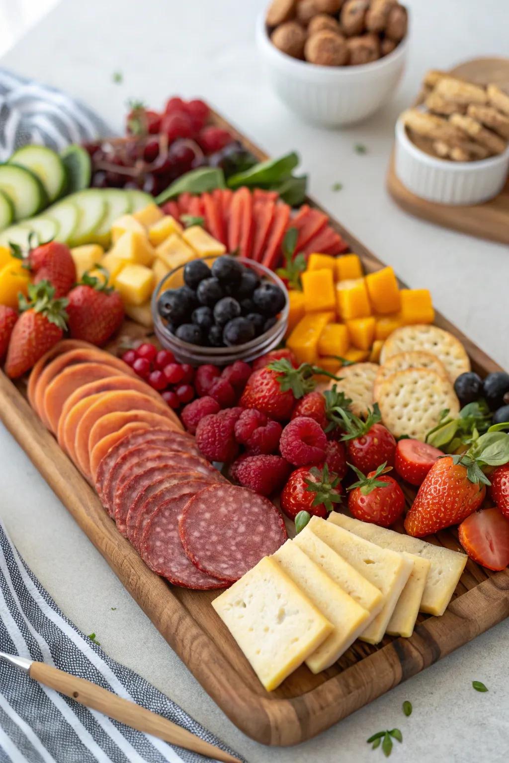 A harmonious blend of colors and textures captivates guests