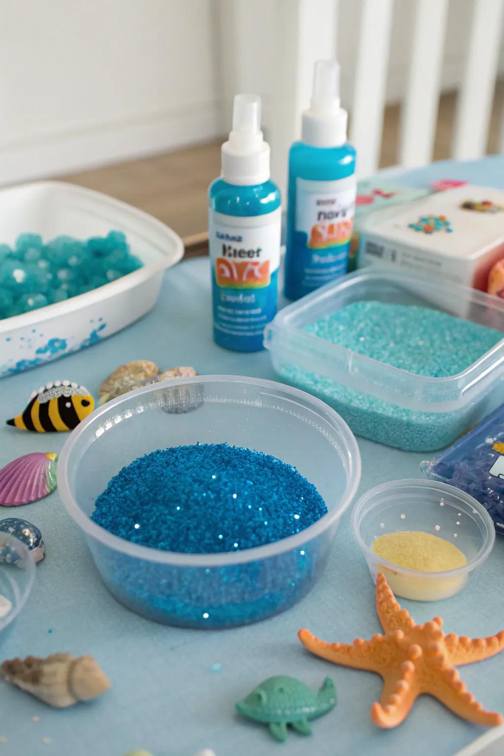 Ocean slime that brings a tactile twist to the party.