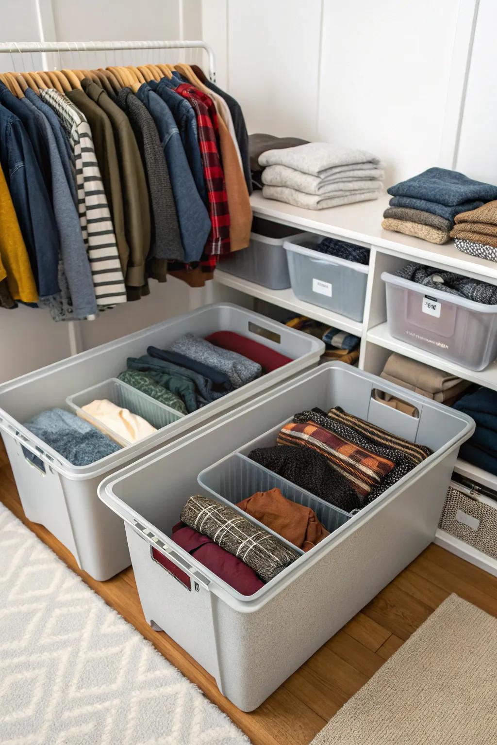 Seasonal rotations keep your wardrobe fresh and organized.