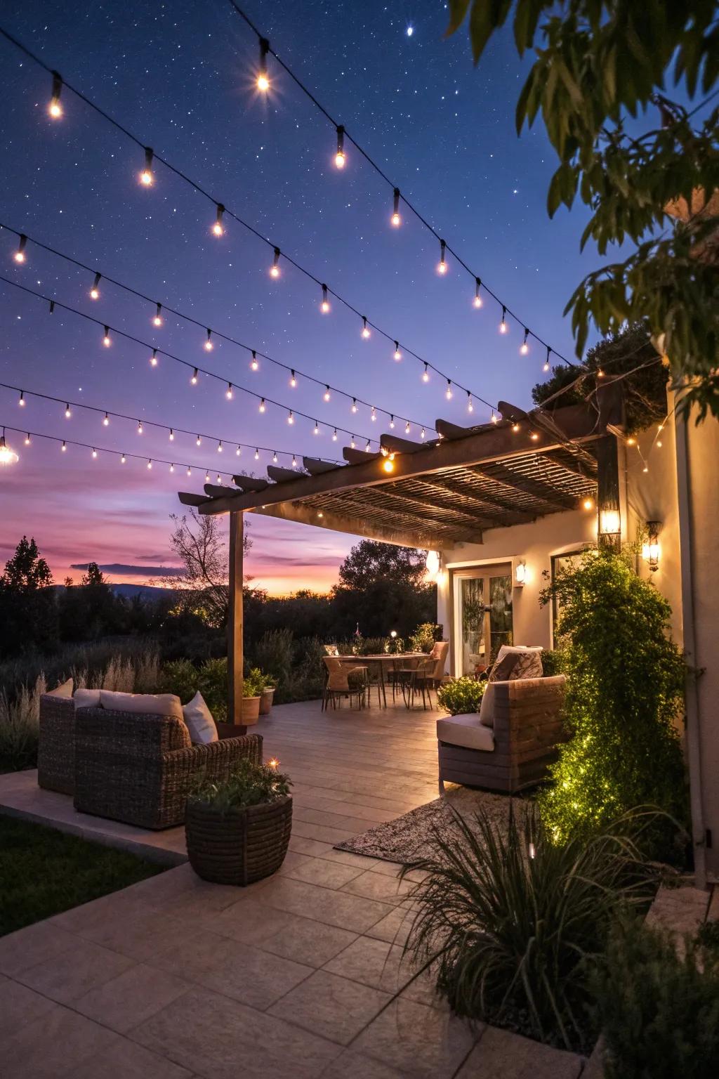 String lights can instantly turn your patio into a magical retreat.