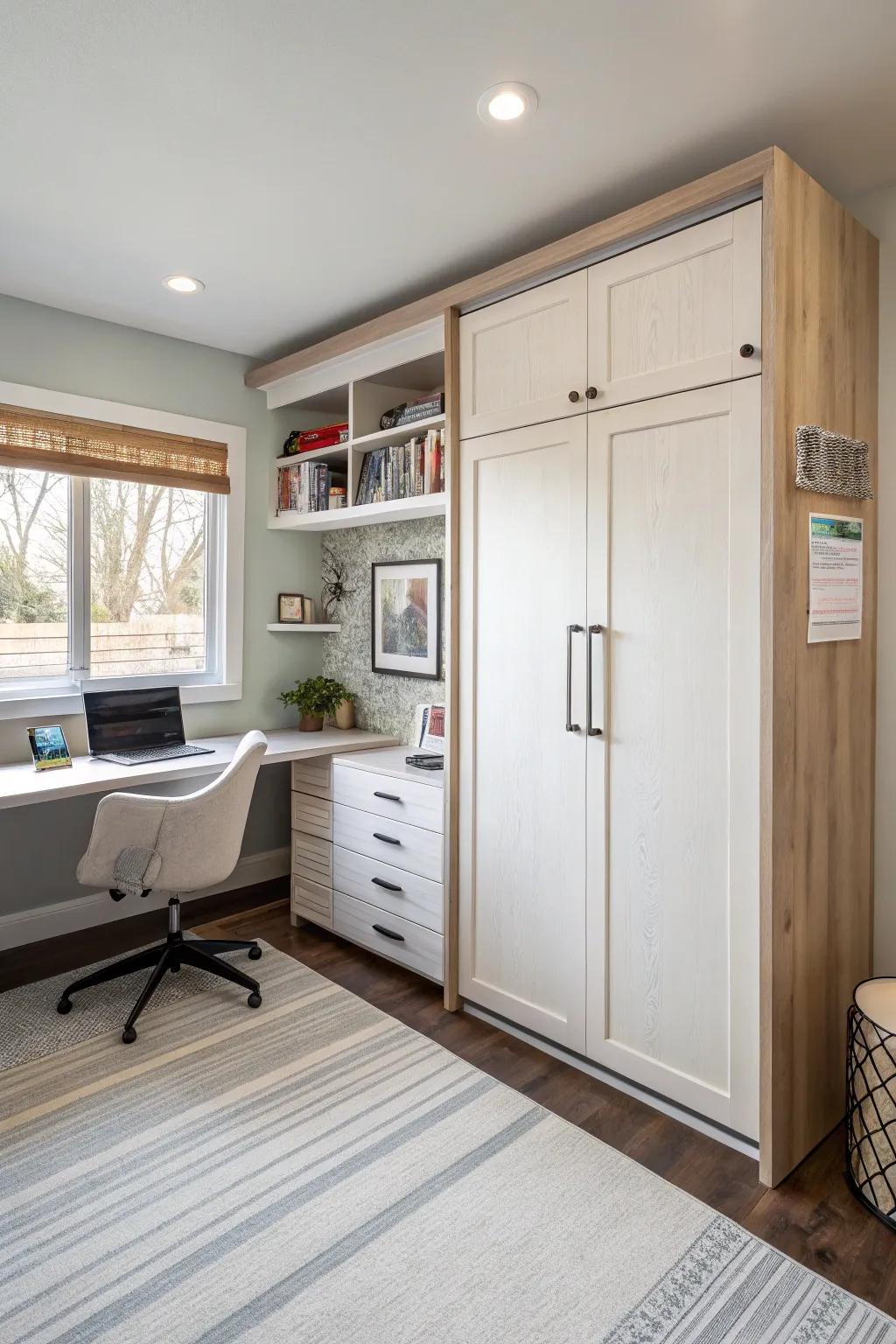 Murphy bed providing a clever space-saving solution