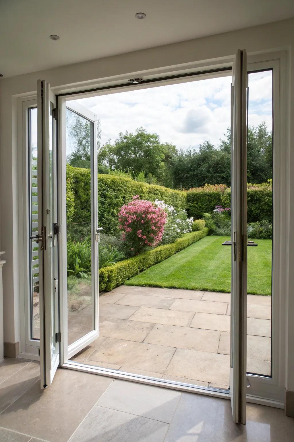 Create seamless flow between indoors and outdoors with bi-fold doors.