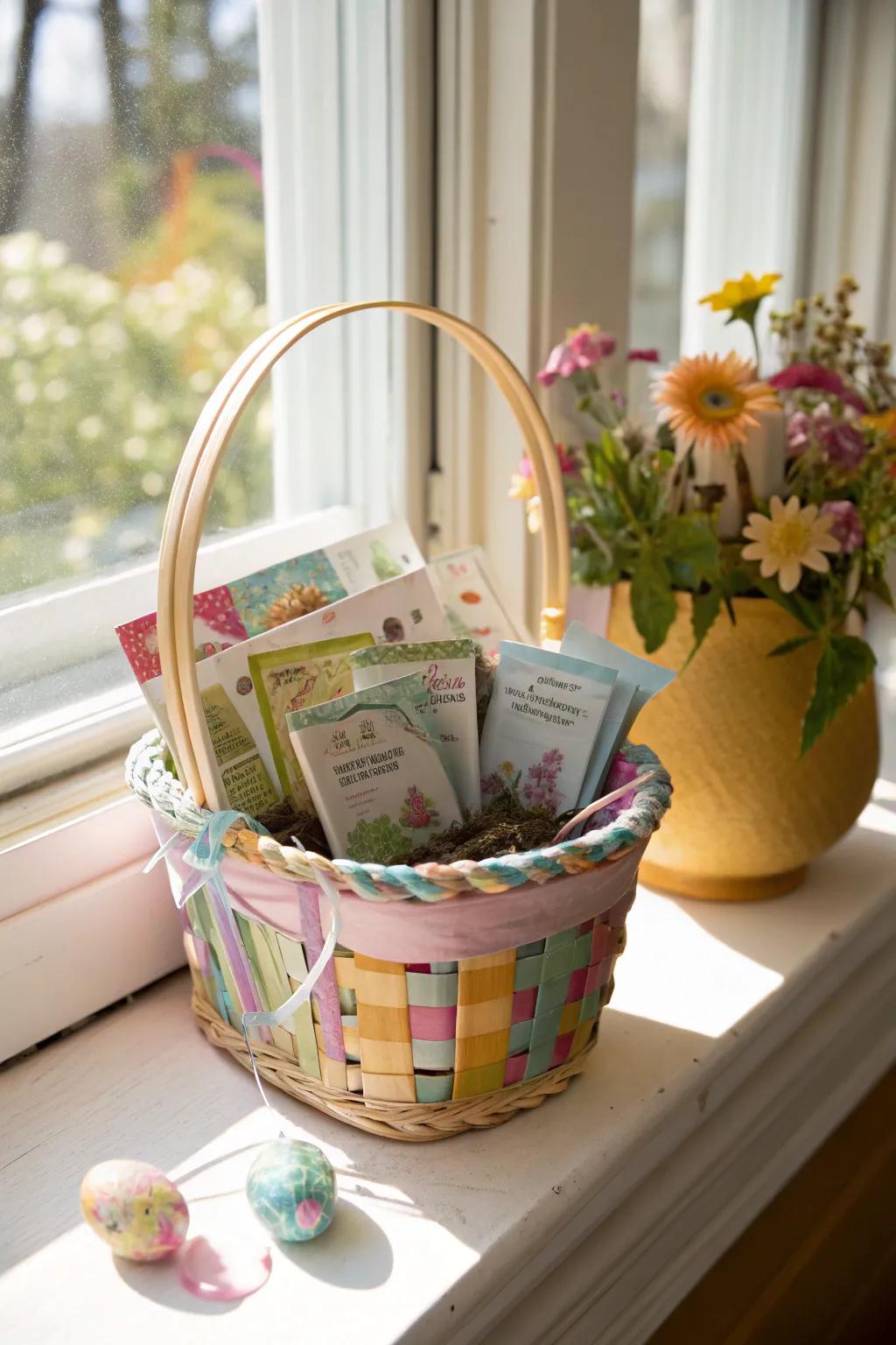 A gardener’s dream basket to welcome spring blooms.