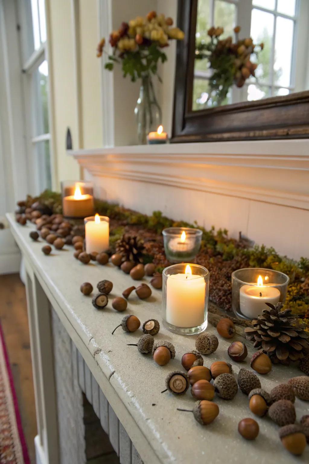 Acorns add an organic and earthy element to your fall decor.