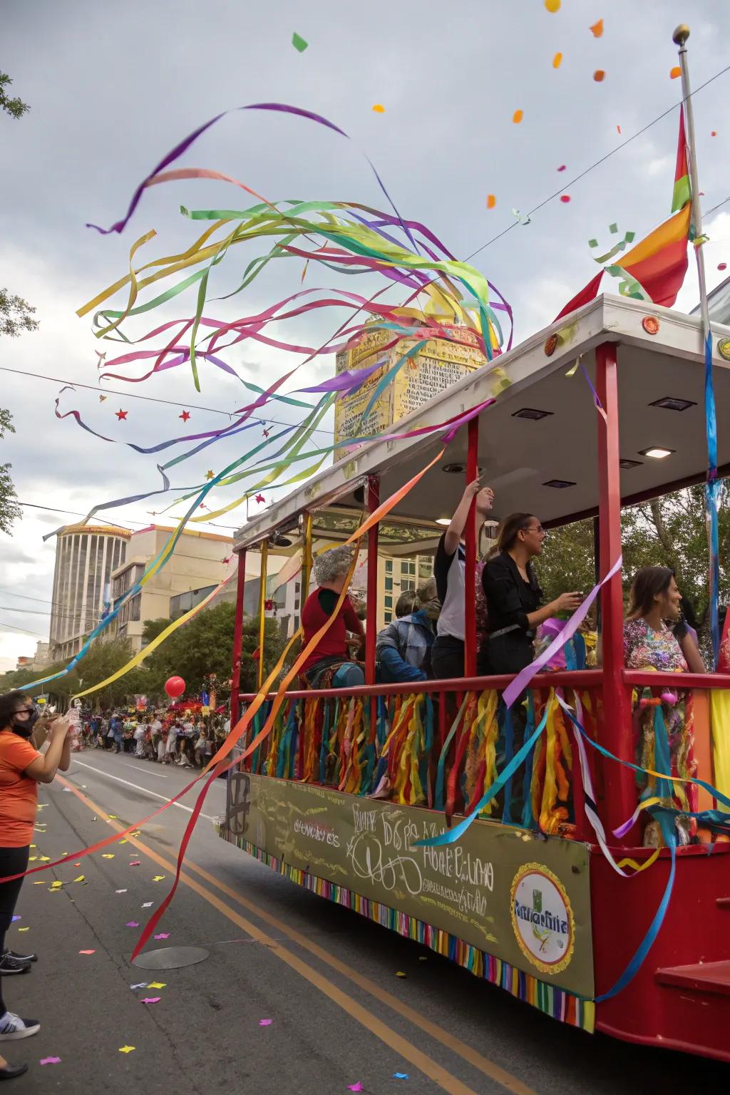 Streamers creating a lively atmosphere.