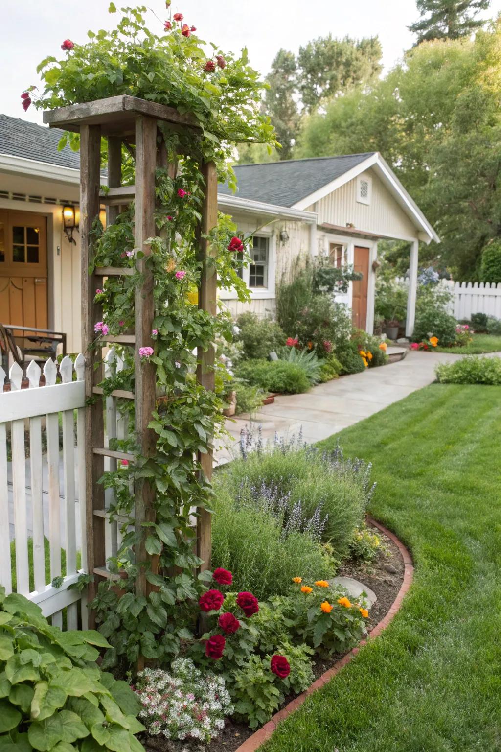 Vertical garden adding height and interest to the landscape