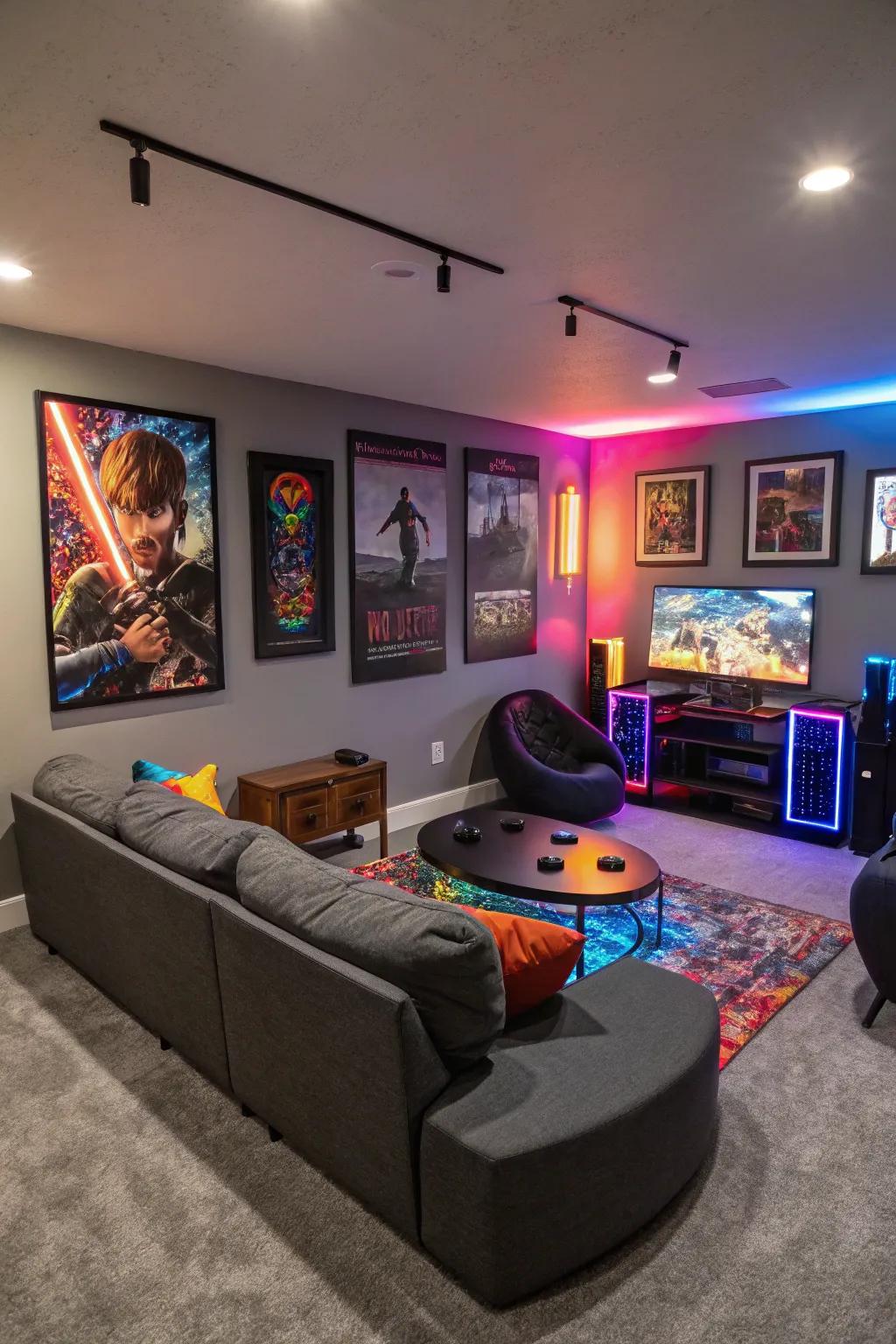 A unified color scheme ties together your gaming space beautifully.