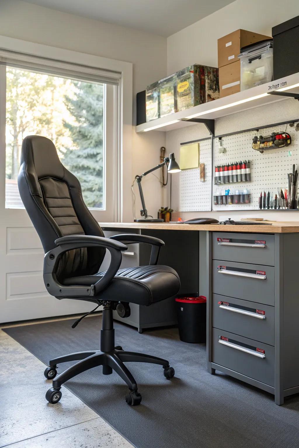 Support your posture with ergonomic seating.