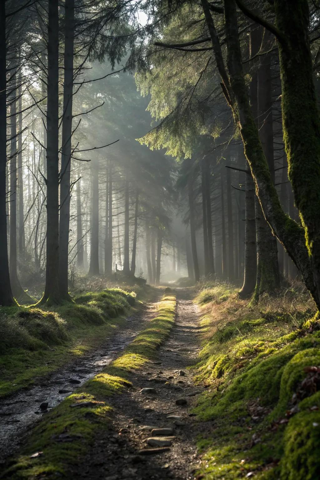 Chilling sound effects echo through the forest trail.