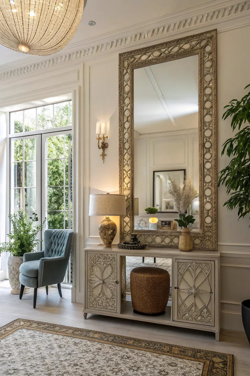 Mirrors enhance space and light