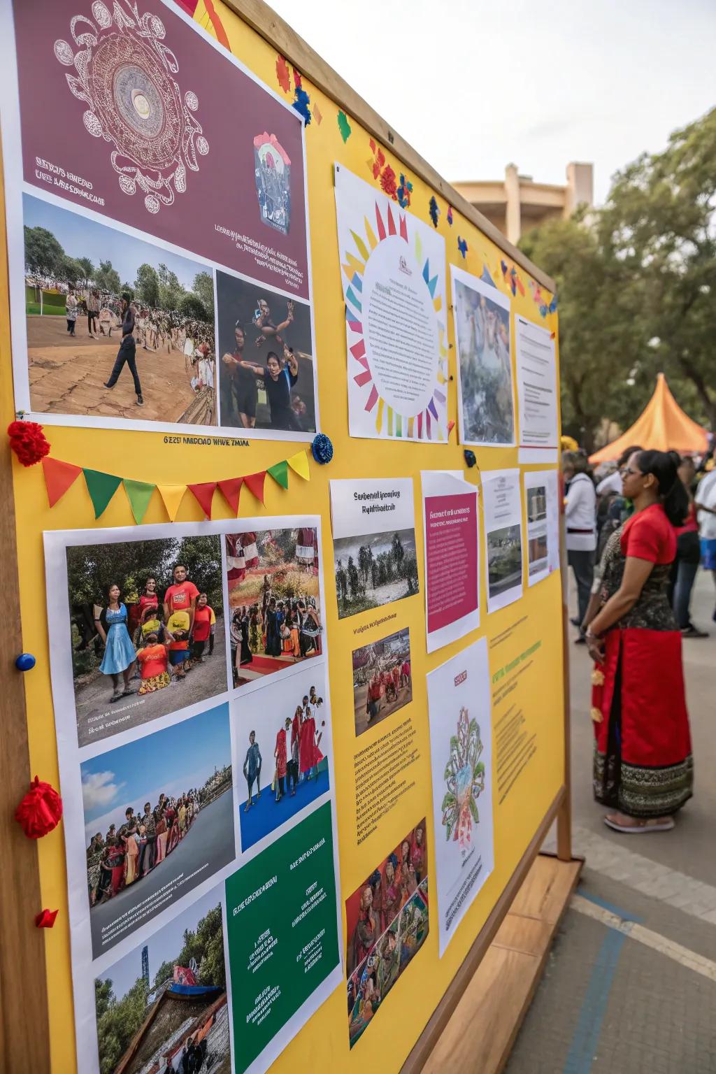 Celebrating cultural diversity through colorful displays.