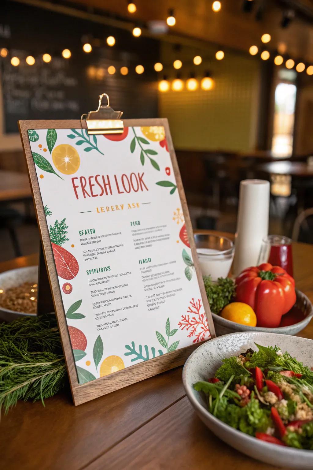 Seasonal themes keep menus fresh and aligned with nature's cycles.