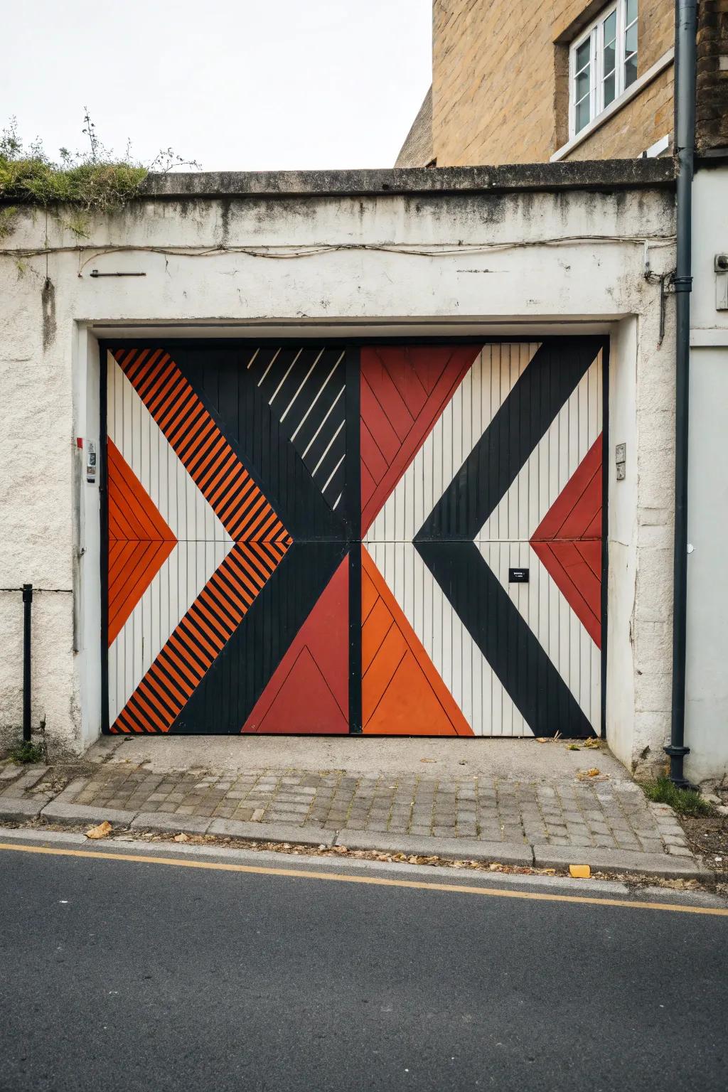 Asymmetrical designs bring an artistic flair to garage doors.