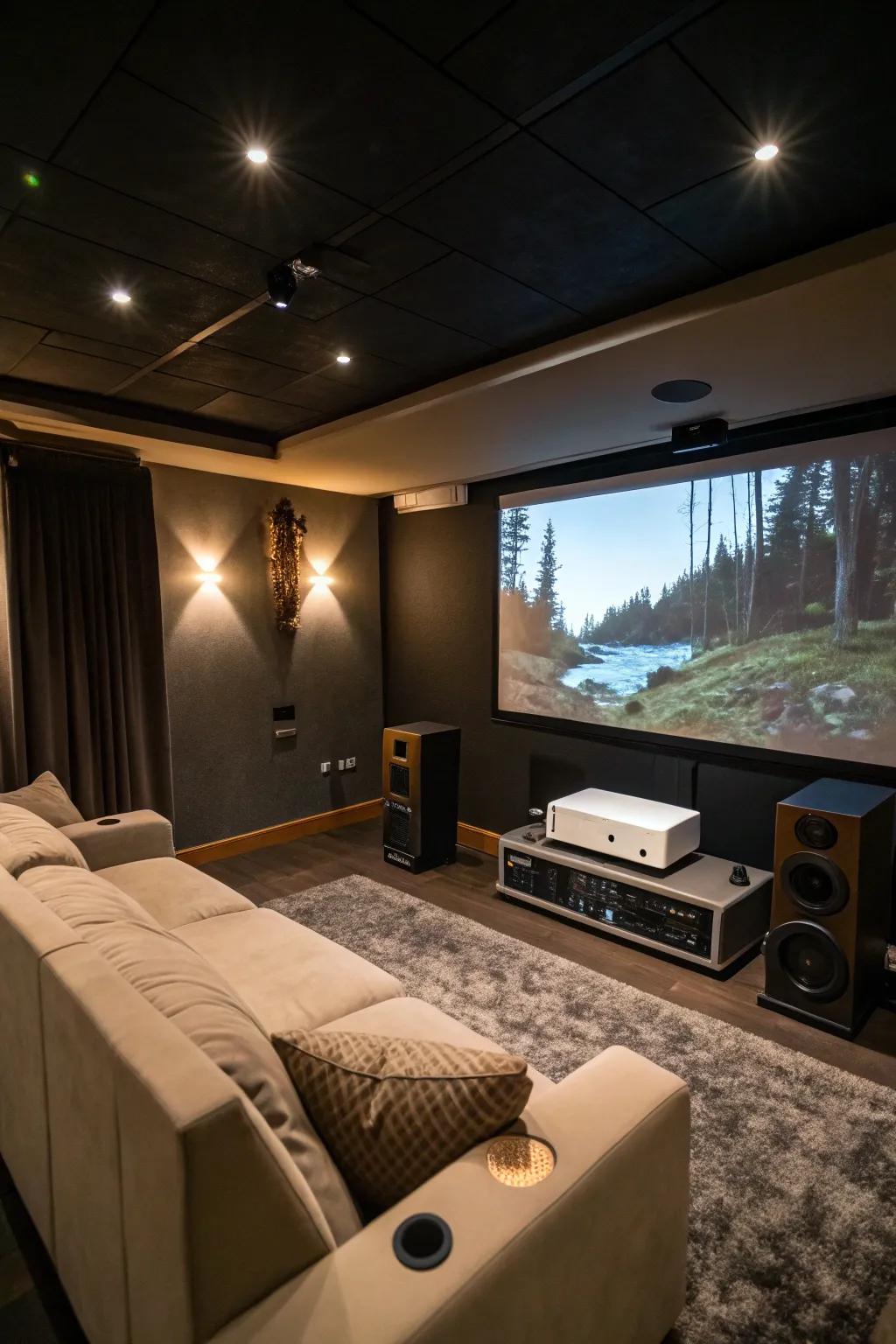 Transform your space with a big-screen projector.