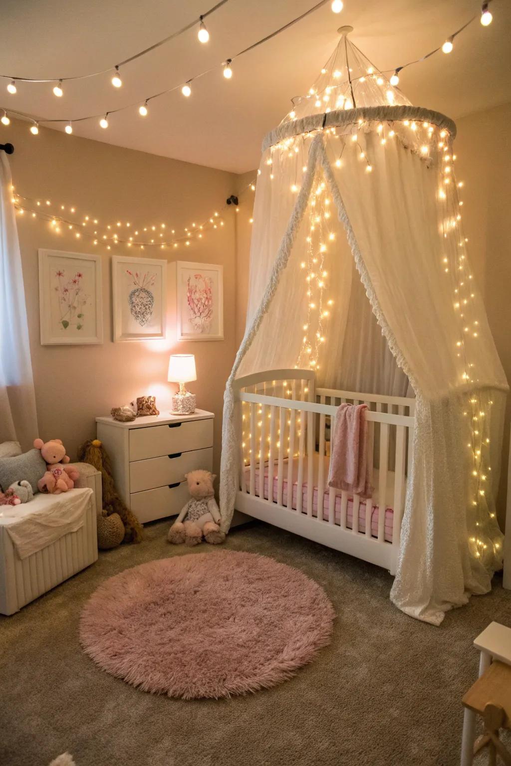 A fairytale nursery that exudes magic and wonder.