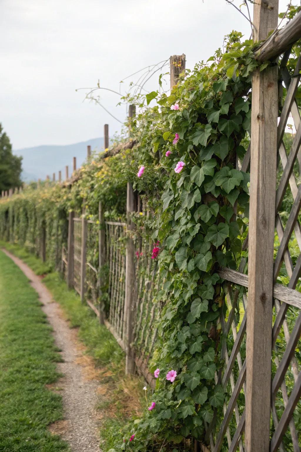 Embrace nature with a living plant wall on your fence.